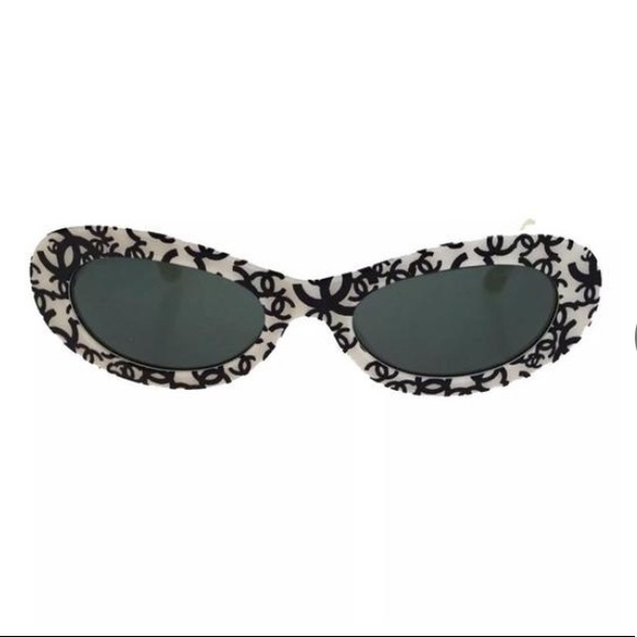 Chanel Black/Grey Gradient 6041 Cat Eye Sunglasses For Sale at 1stDibs